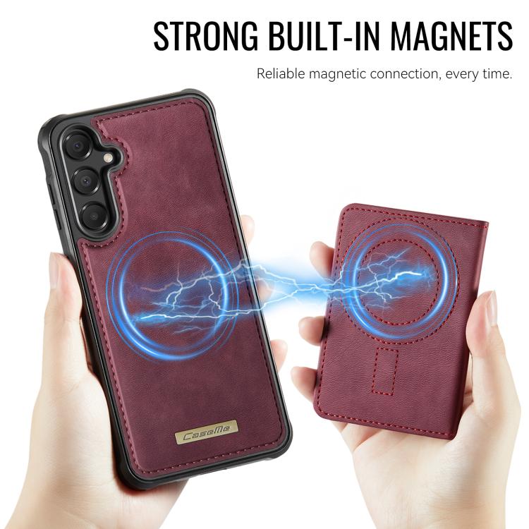 For Samsung Galaxy A55 5G / A35 5G CaseMe Me80 Series Detachable Wallet Magnetic RFID Vegan Leather Phone Case