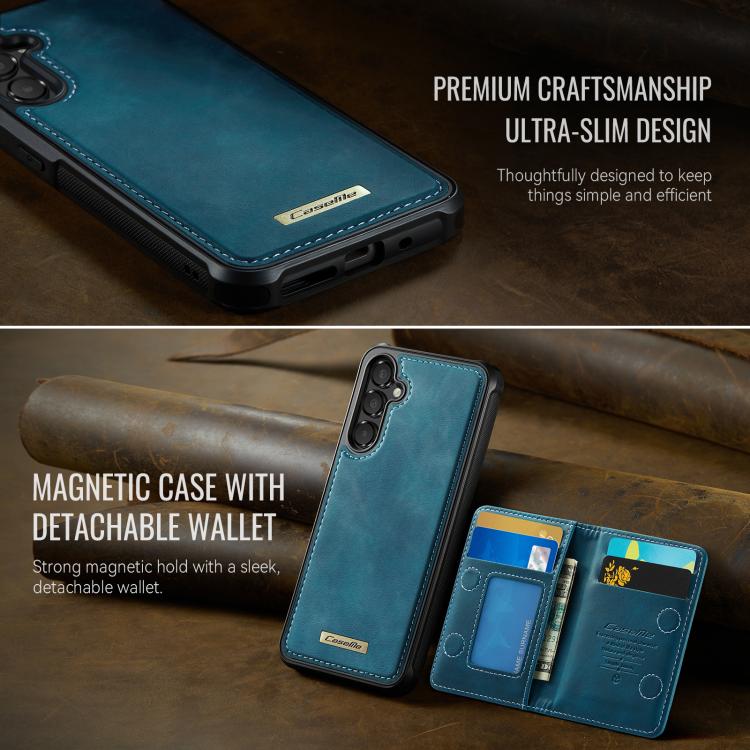 For Samsung Galaxy A55 5G / A35 5G CaseMe Me80 Series Detachable Wallet Magnetic RFID Vegan Leather Phone Case