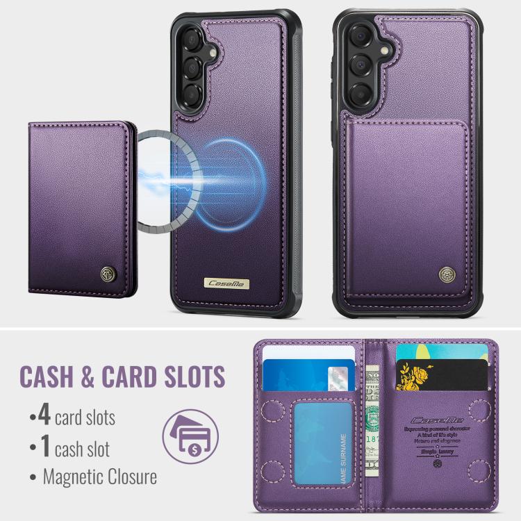 For Samsung Galaxy A55 5G / A35 5G CaseMe Me80 Series Detachable Wallet Magnetic RFID Vegan Leather Phone Case