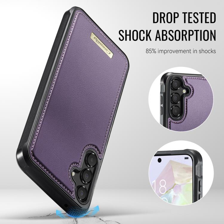 For Samsung Galaxy A55 5G / A35 5G CaseMe Me80 Series Detachable Wallet Magnetic RFID Vegan Leather Phone Case