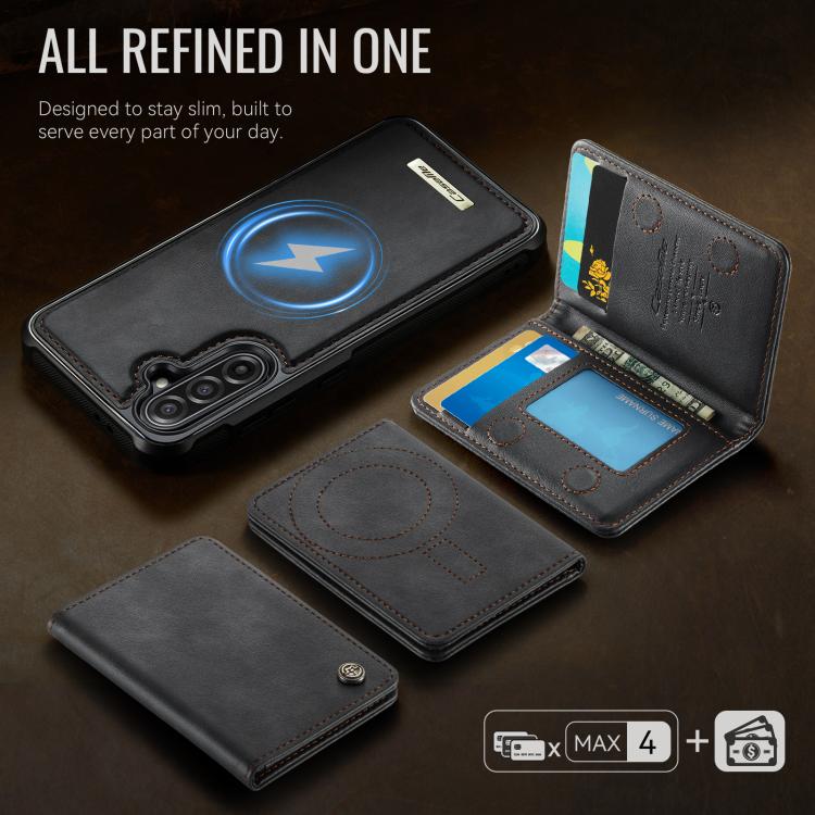 For Samsung Galaxy A56 5G CaseMe Me80 Series Detachable Wallet Magnetic RFID Vegan Leather Phone Case