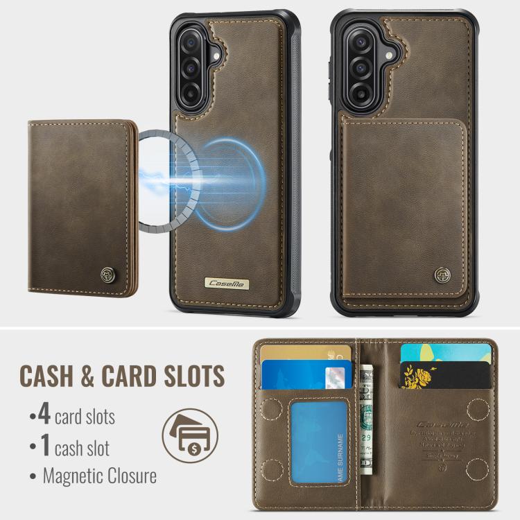 For Samsung Galaxy A56 5G CaseMe Me80 Series Detachable Wallet Magnetic RFID Vegan Leather Phone Case