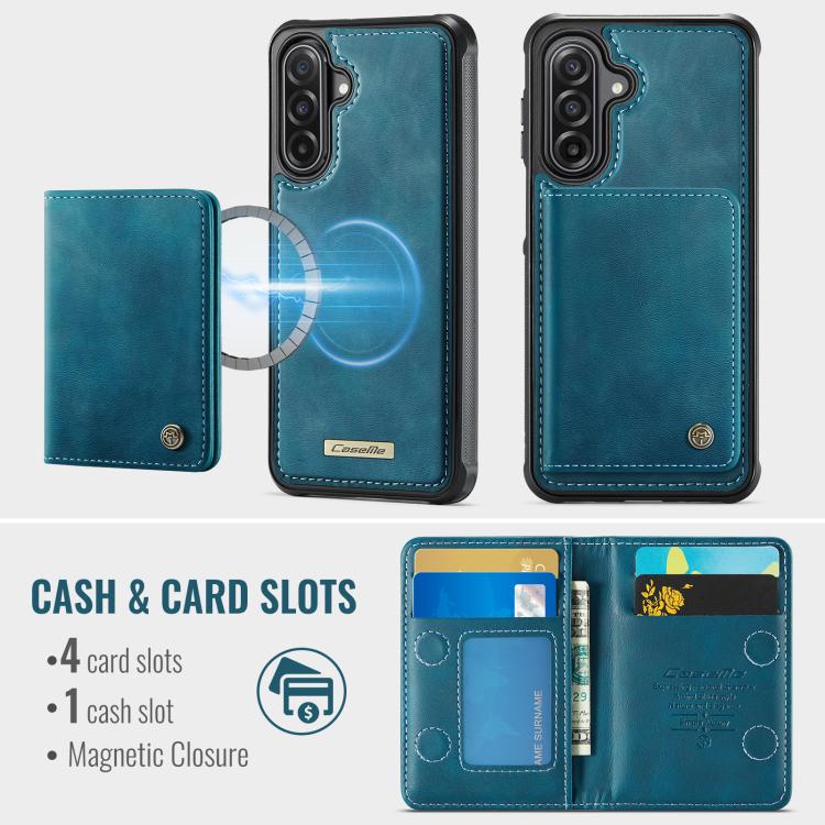 For Samsung Galaxy A56 5G CaseMe Me80 Series Detachable Wallet Magnetic RFID Vegan Leather Phone Case