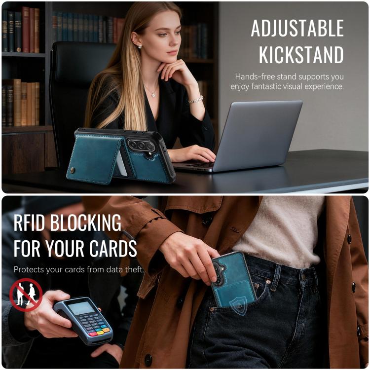 For Samsung Galaxy A56 5G CaseMe Me80 Series Detachable Wallet Magnetic RFID Vegan Leather Phone Case