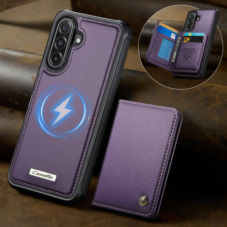 For Samsung Galaxy A56 5G CaseMe Me80 Series Detachable Wallet Magnetic RFID Vegan Leather Phone Case
