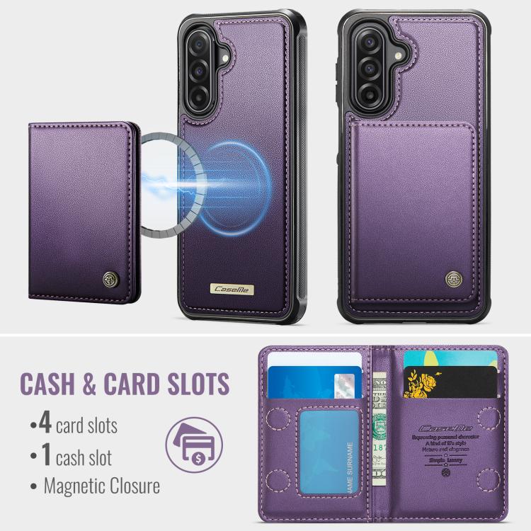 For Samsung Galaxy A56 5G CaseMe Me80 Series Detachable Wallet Magnetic RFID Vegan Leather Phone Case