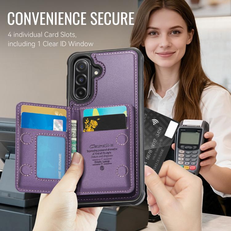 For Samsung Galaxy A56 5G CaseMe Me80 Series Detachable Wallet Magnetic RFID Vegan Leather Phone Case