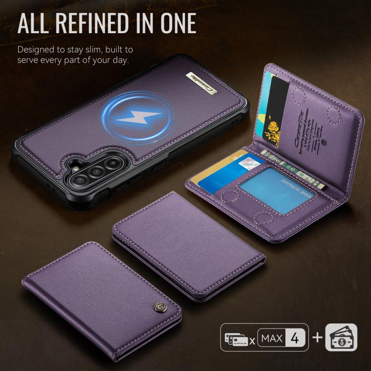 For Samsung Galaxy A56 5G CaseMe Me80 Series Detachable Wallet Magnetic RFID Vegan Leather Phone Case