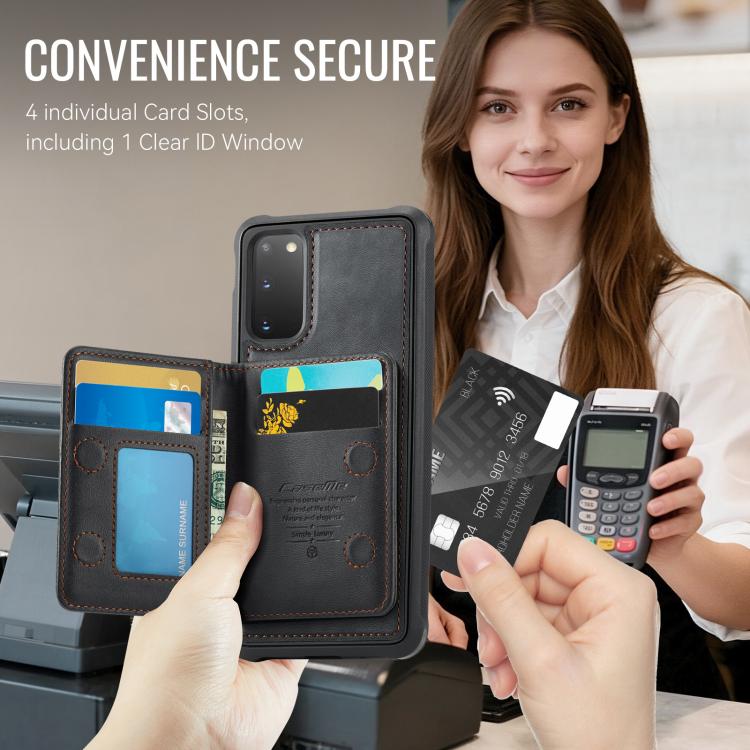 For Samsung Galaxy S20 5G CaseMe Me80 Series Detachable Wallet Magnetic RFID Vegan Leather Phone Case