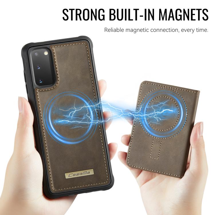 For Samsung Galaxy S20 5G CaseMe Me80 Series Detachable Wallet Magnetic RFID Vegan Leather Phone Case