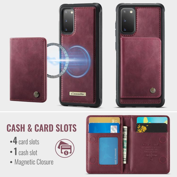 For Samsung Galaxy S20 5G CaseMe Me80 Series Detachable Wallet Magnetic RFID Vegan Leather Phone Case