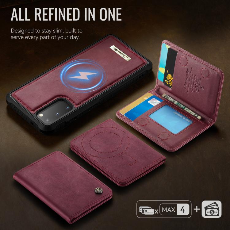 For Samsung Galaxy S20 5G CaseMe Me80 Series Detachable Wallet Magnetic RFID Vegan Leather Phone Case