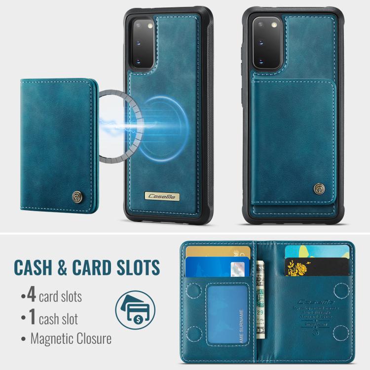 For Samsung Galaxy S20 5G CaseMe Me80 Series Detachable Wallet Magnetic RFID Vegan Leather Phone Case