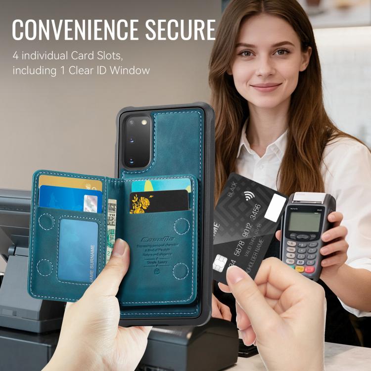 For Samsung Galaxy S20 5G CaseMe Me80 Series Detachable Wallet Magnetic RFID Vegan Leather Phone Case