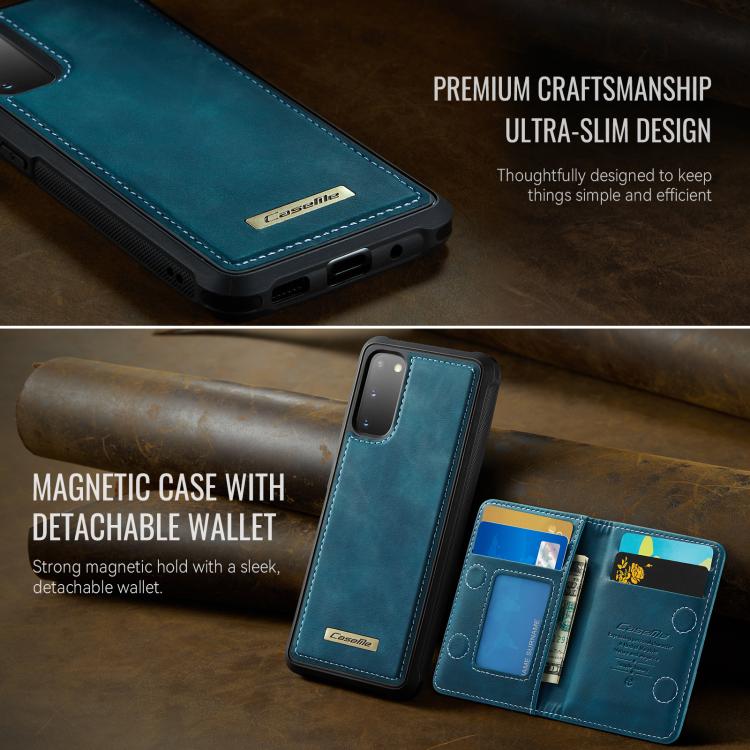 For Samsung Galaxy S20 5G CaseMe Me80 Series Detachable Wallet Magnetic RFID Vegan Leather Phone Case