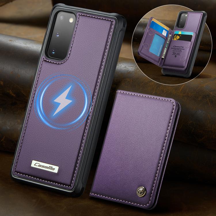 For Samsung Galaxy S20 5G CaseMe Me80 Series Detachable Wallet Magnetic RFID Vegan Leather Phone Case