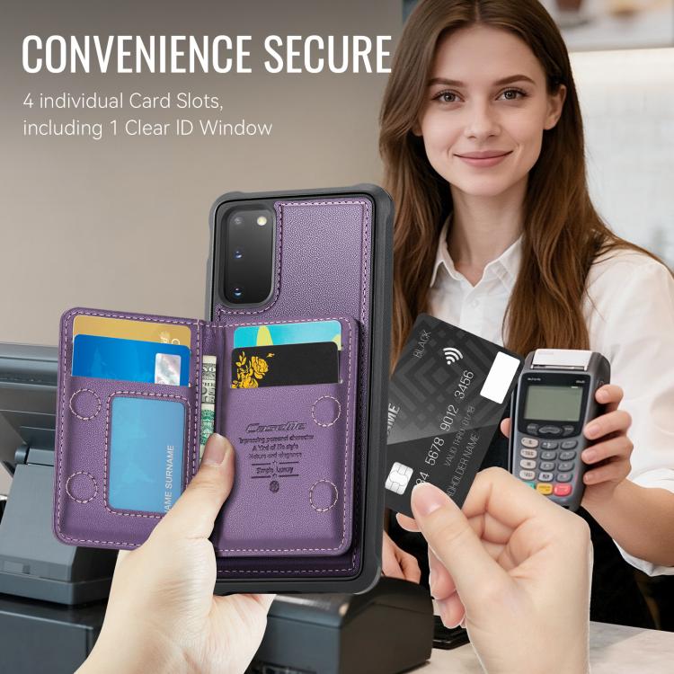 For Samsung Galaxy S20 5G CaseMe Me80 Series Detachable Wallet Magnetic RFID Vegan Leather Phone Case