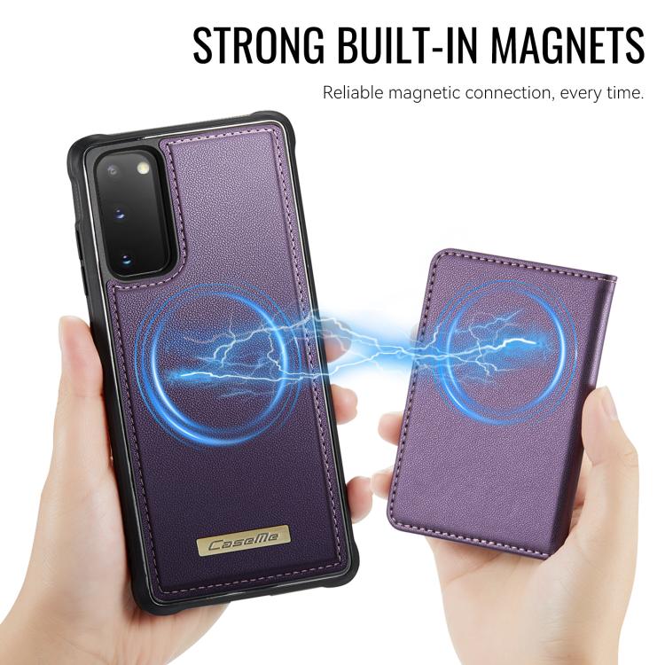 For Samsung Galaxy S20 5G CaseMe Me80 Series Detachable Wallet Magnetic RFID Vegan Leather Phone Case