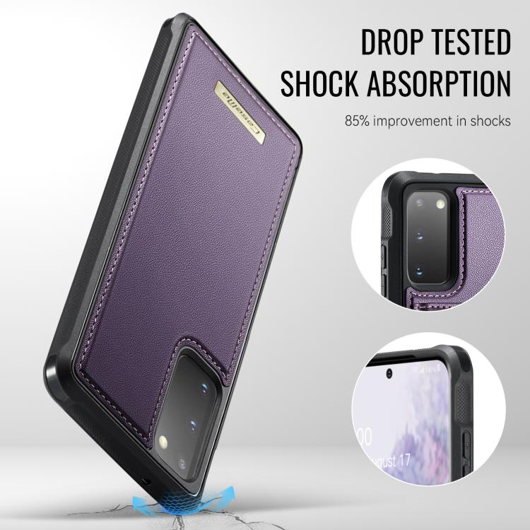 For Samsung Galaxy S20 5G CaseMe Me80 Series Detachable Wallet Magnetic RFID Vegan Leather Phone Case