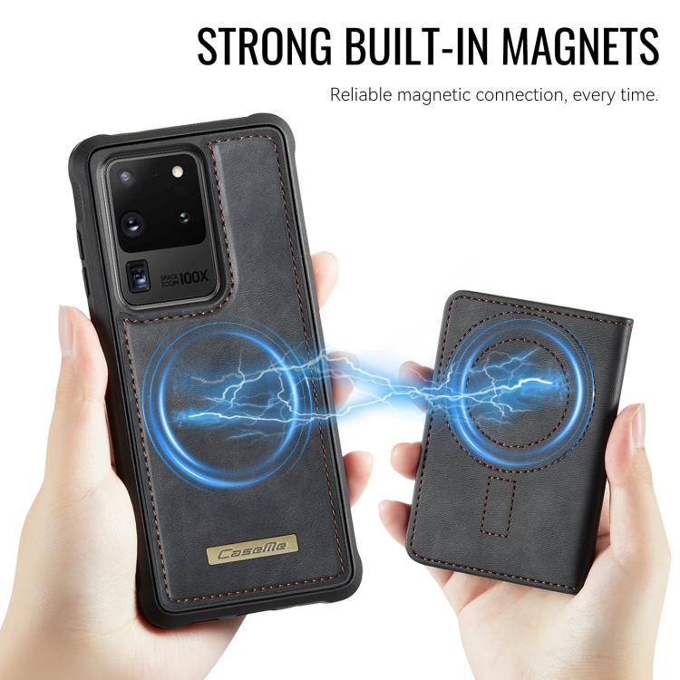 For Samsung Galaxy S20 Ultra 5G CaseMe Me80 Series Detachable Wallet Magnetic RFID Vegan Leather Phone Case