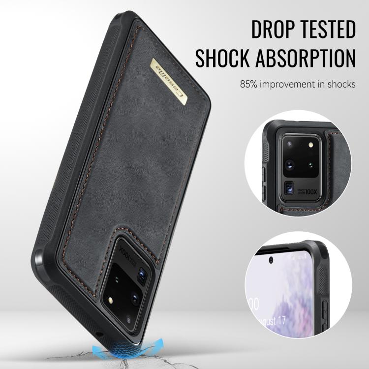 For Samsung Galaxy S20 Ultra 5G CaseMe Me80 Series Detachable Wallet Magnetic RFID Vegan Leather Phone Case