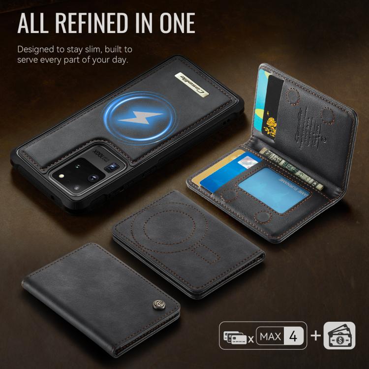 For Samsung Galaxy S20 Ultra 5G CaseMe Me80 Series Detachable Wallet Magnetic RFID Vegan Leather Phone Case