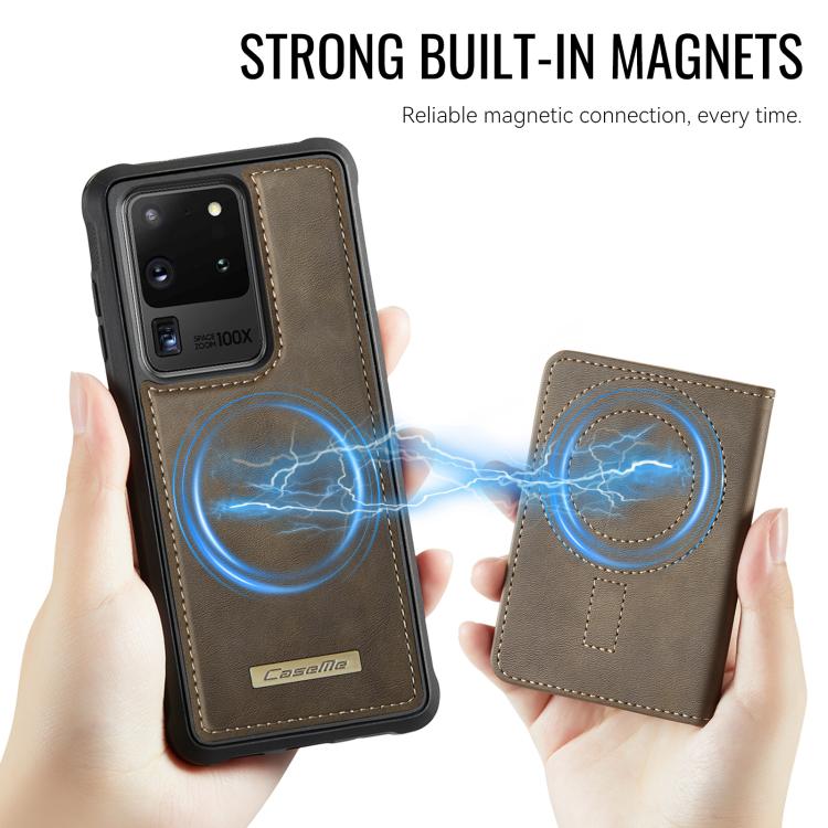 For Samsung Galaxy S20 Ultra 5G CaseMe Me80 Series Detachable Wallet Magnetic RFID Vegan Leather Phone Case