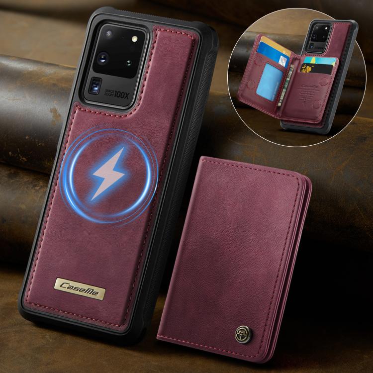 For Samsung Galaxy S20 Ultra 5G CaseMe Me80 Series Detachable Wallet Magnetic RFID Vegan Leather Phone Case