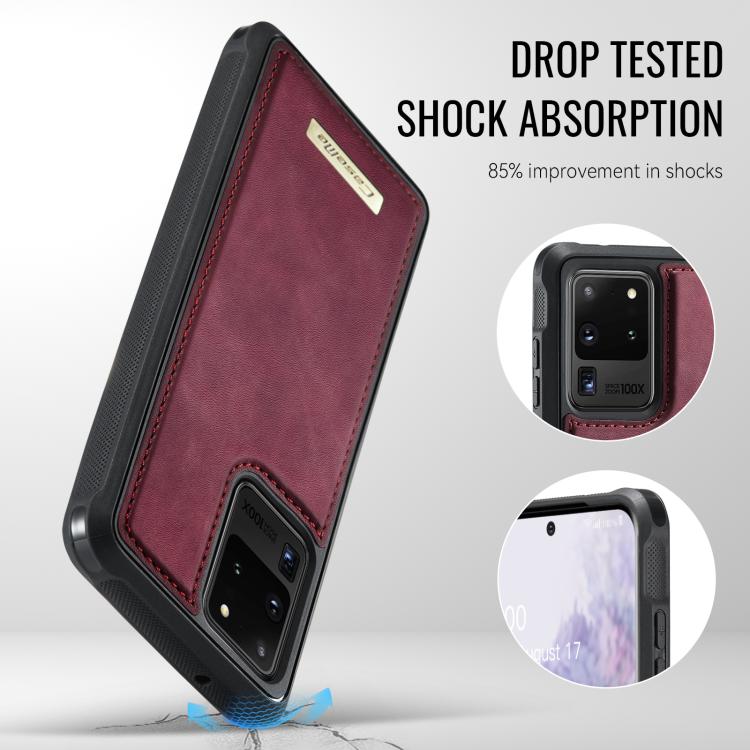 For Samsung Galaxy S20 Ultra 5G CaseMe Me80 Series Detachable Wallet Magnetic RFID Vegan Leather Phone Case