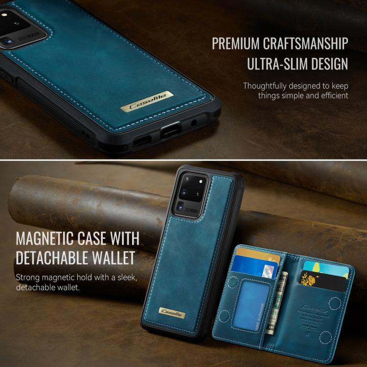 For Samsung Galaxy S20 Ultra 5G CaseMe Me80 Series Detachable Wallet Magnetic RFID Vegan Leather Phone Case
