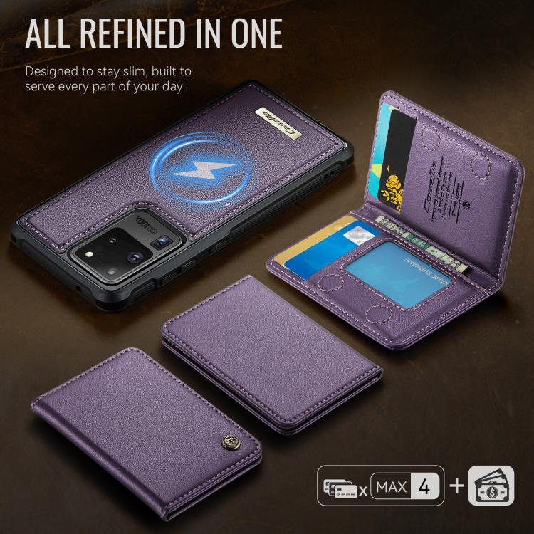 For Samsung Galaxy S20 Ultra 5G CaseMe Me80 Series Detachable Wallet Magnetic RFID Vegan Leather Phone Case
