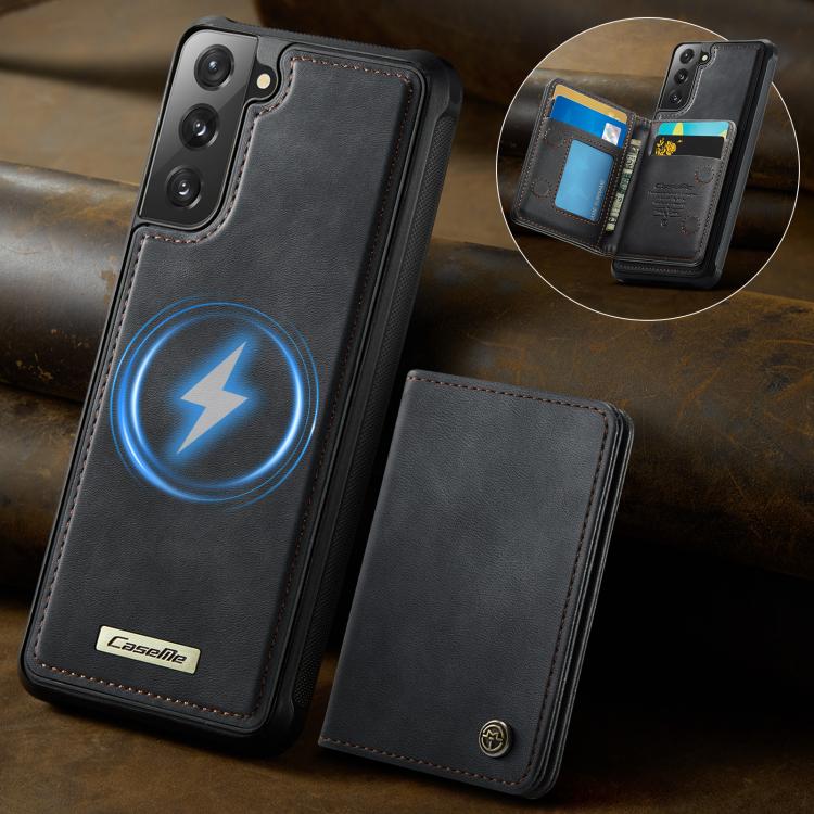 For Samsung Galaxy S21 5G CaseMe Me80 Series Detachable Wallet Magnetic RFID Vegan Leather Phone Case