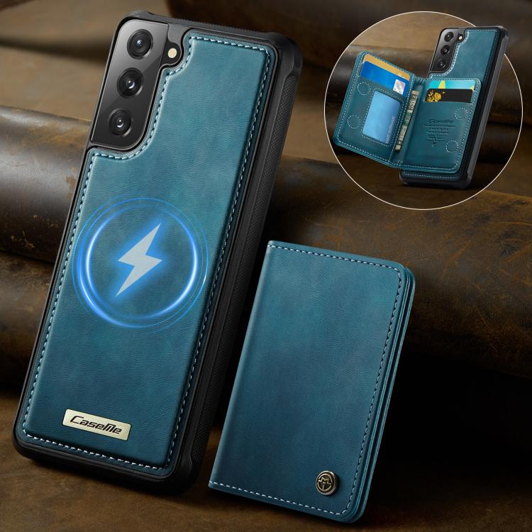 For Samsung Galaxy S21 5G CaseMe Me80 Series Detachable Wallet Magnetic RFID Vegan Leather Phone Case