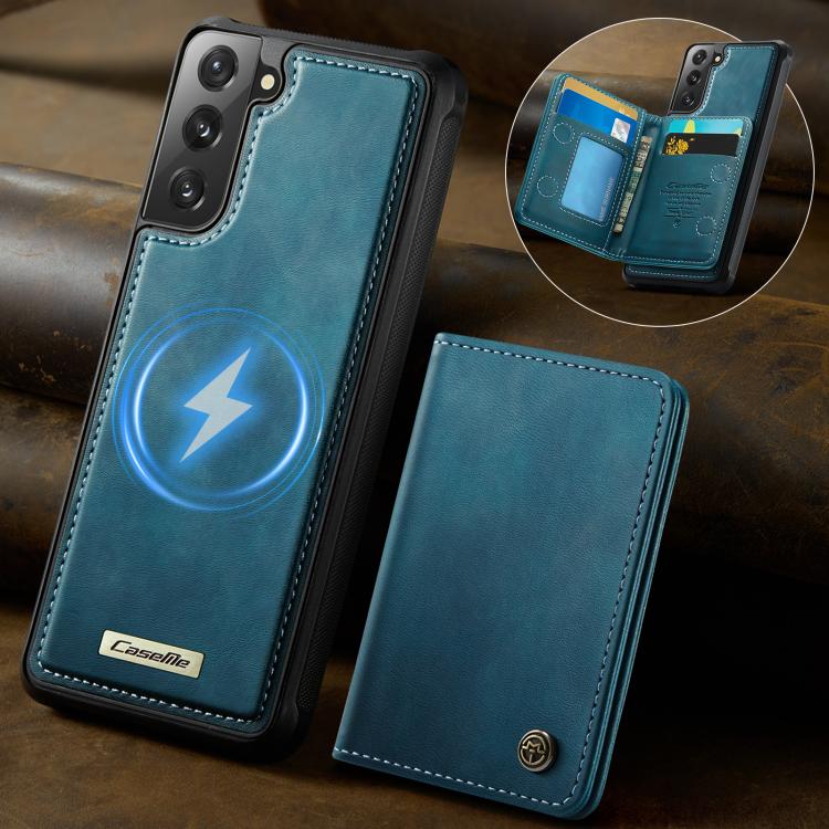 For Samsung Galaxy S21 FE 5G CaseMe Me80 Series Detachable Wallet Magnetic RFID Vegan Leather Phone Case