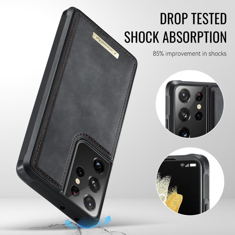 For Samsung Galaxy S21 Ultra 5G CaseMe Me80 Series Detachable Wallet Magnetic RFID Vegan Leather Phone Case