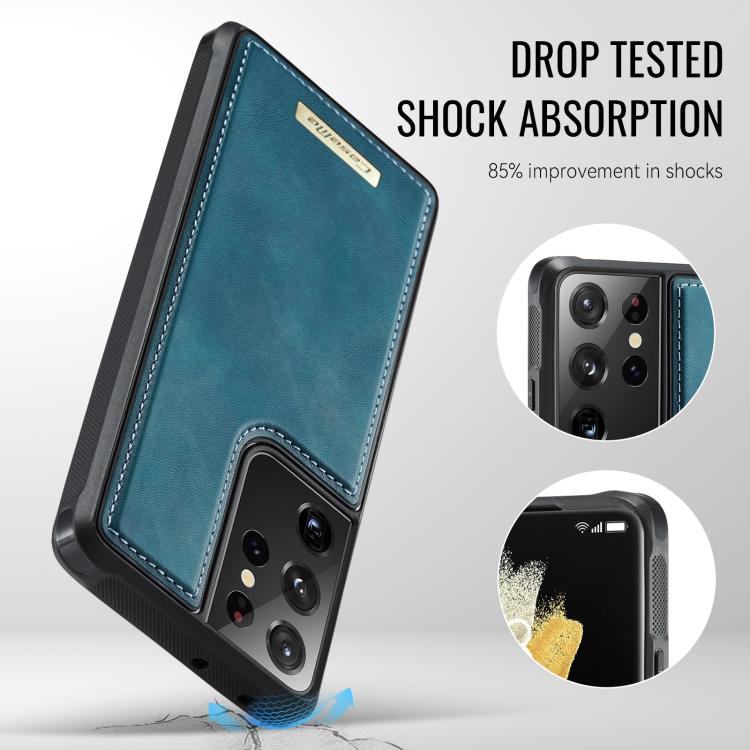 For Samsung Galaxy S21 Ultra 5G CaseMe Me80 Series Detachable Wallet Magnetic RFID Vegan Leather Phone Case
