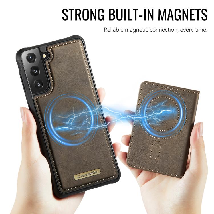 For Samsung Galaxy S22 5G CaseMe Me80 Series Detachable Wallet Magnetic RFID Vegan Leather Phone Case