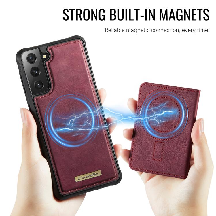 For Samsung Galaxy S22 5G CaseMe Me80 Series Detachable Wallet Magnetic RFID Vegan Leather Phone Case