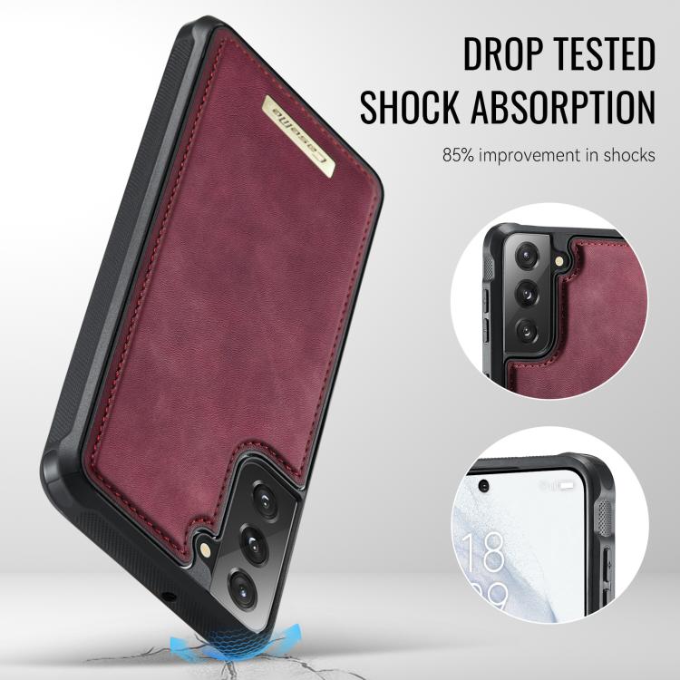 For Samsung Galaxy S22 5G CaseMe Me80 Series Detachable Wallet Magnetic RFID Vegan Leather Phone Case