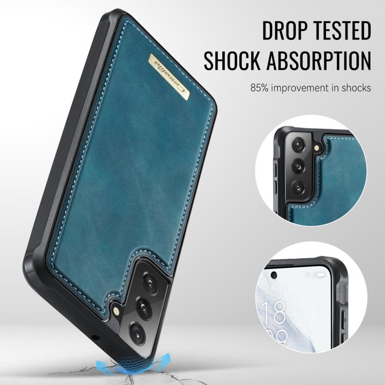 For Samsung Galaxy S22 5G CaseMe Me80 Series Detachable Wallet Magnetic RFID Vegan Leather Phone Case