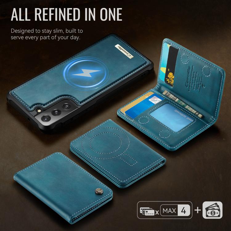 For Samsung Galaxy S22 5G CaseMe Me80 Series Detachable Wallet Magnetic RFID Vegan Leather Phone Case
