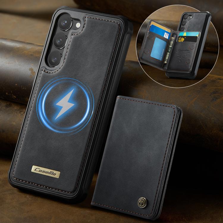For Samsung Galaxy S23 5G CaseMe Me80 Series Detachable Wallet Magnetic RFID Vegan Leather Phone Case