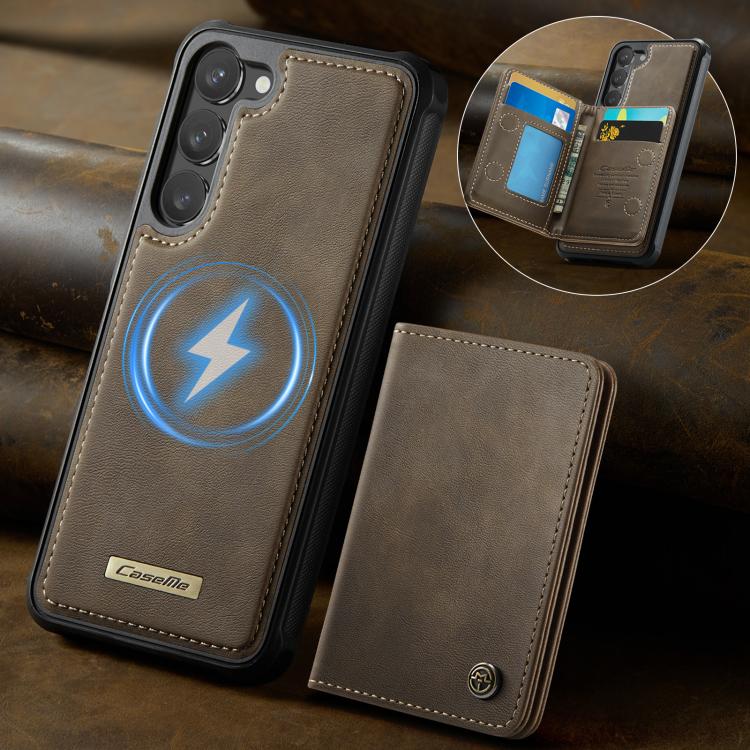 For Samsung Galaxy S23 5G CaseMe Me80 Series Detachable Wallet Magnetic RFID Vegan Leather Phone Case