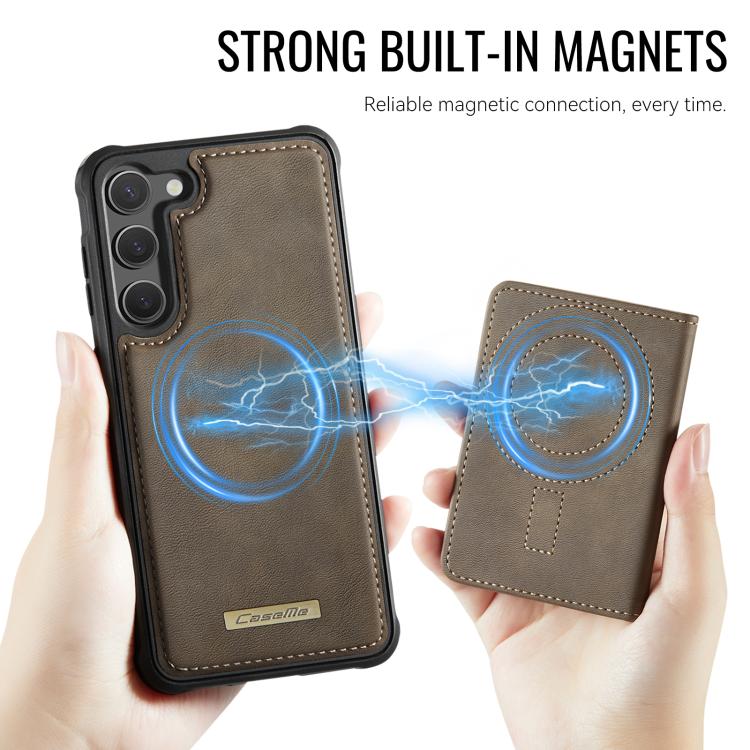 For Samsung Galaxy S23 5G CaseMe Me80 Series Detachable Wallet Magnetic RFID Vegan Leather Phone Case