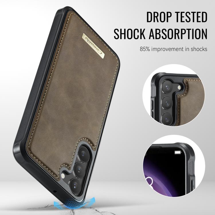 For Samsung Galaxy S23 5G CaseMe Me80 Series Detachable Wallet Magnetic RFID Vegan Leather Phone Case