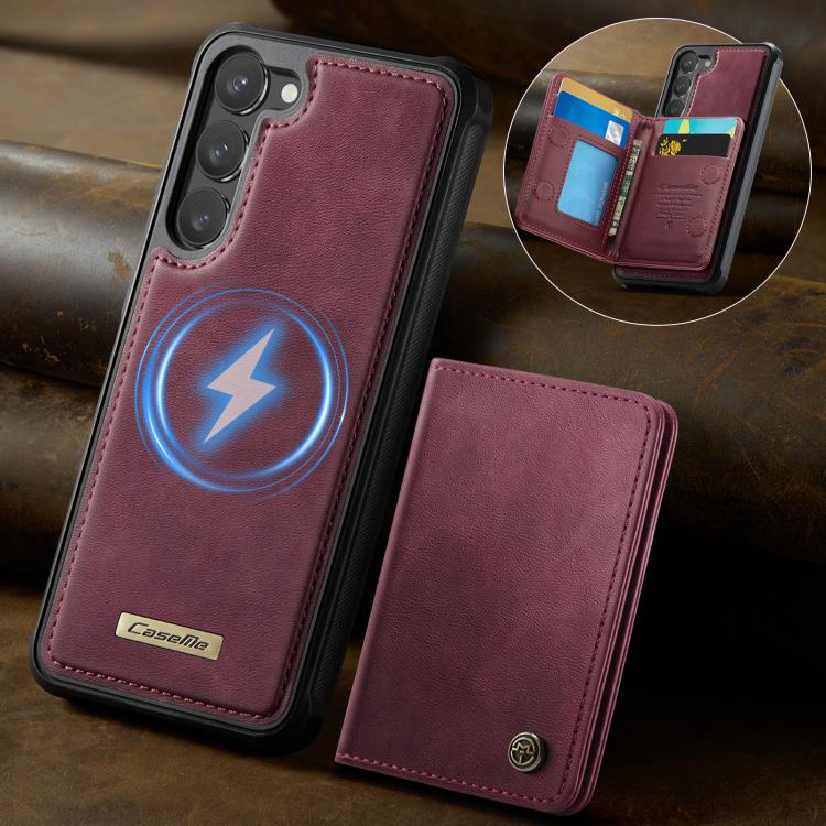 For Samsung Galaxy S23 5G CaseMe Me80 Series Detachable Wallet Magnetic RFID Vegan Leather Phone Case