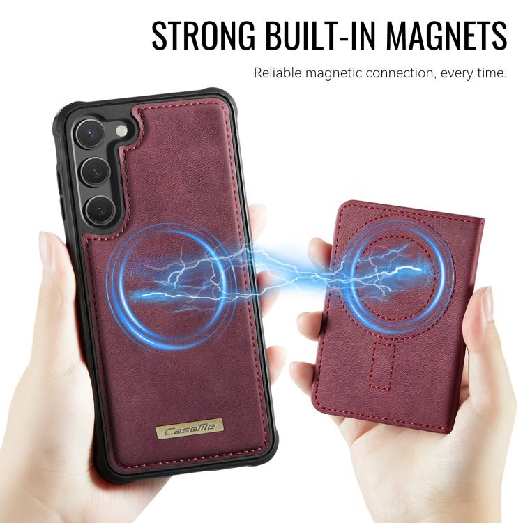 For Samsung Galaxy S23 5G CaseMe Me80 Series Detachable Wallet Magnetic RFID Vegan Leather Phone Case