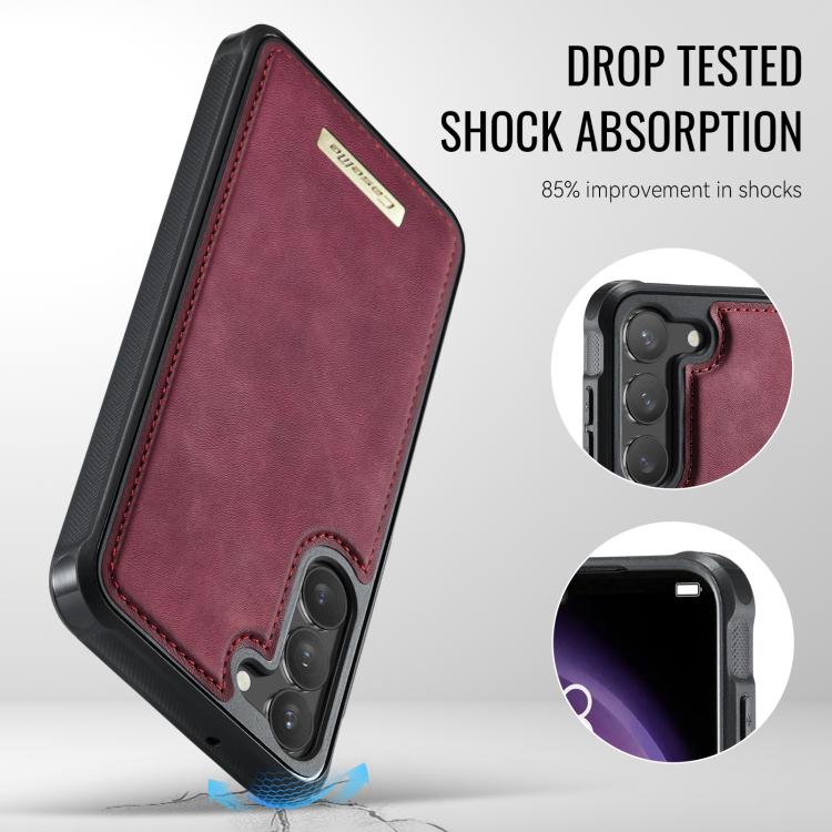 For Samsung Galaxy S23 5G CaseMe Me80 Series Detachable Wallet Magnetic RFID Vegan Leather Phone Case