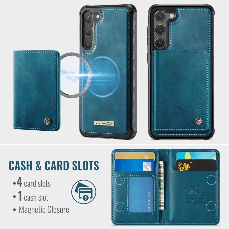 For Samsung Galaxy S23 5G CaseMe Me80 Series Detachable Wallet Magnetic RFID Vegan Leather Phone Case