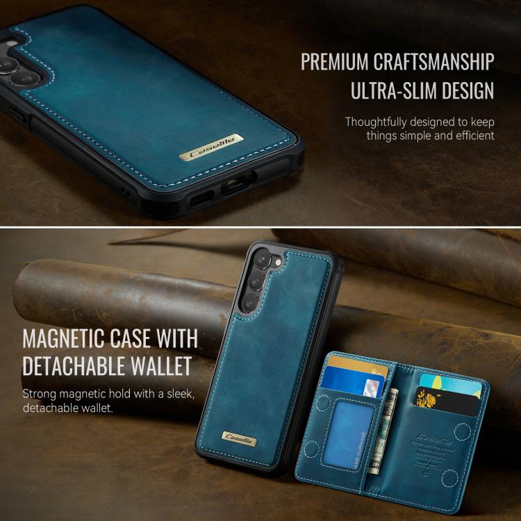 For Samsung Galaxy S23 5G CaseMe Me80 Series Detachable Wallet Magnetic RFID Vegan Leather Phone Case